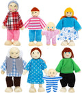 ONEST Juego de 16 piezas de casa de muñecas de madera, mini figuras