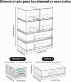 Vtopmart Stackable Storage Drawers Set de 6, Plastic Organizer Bins