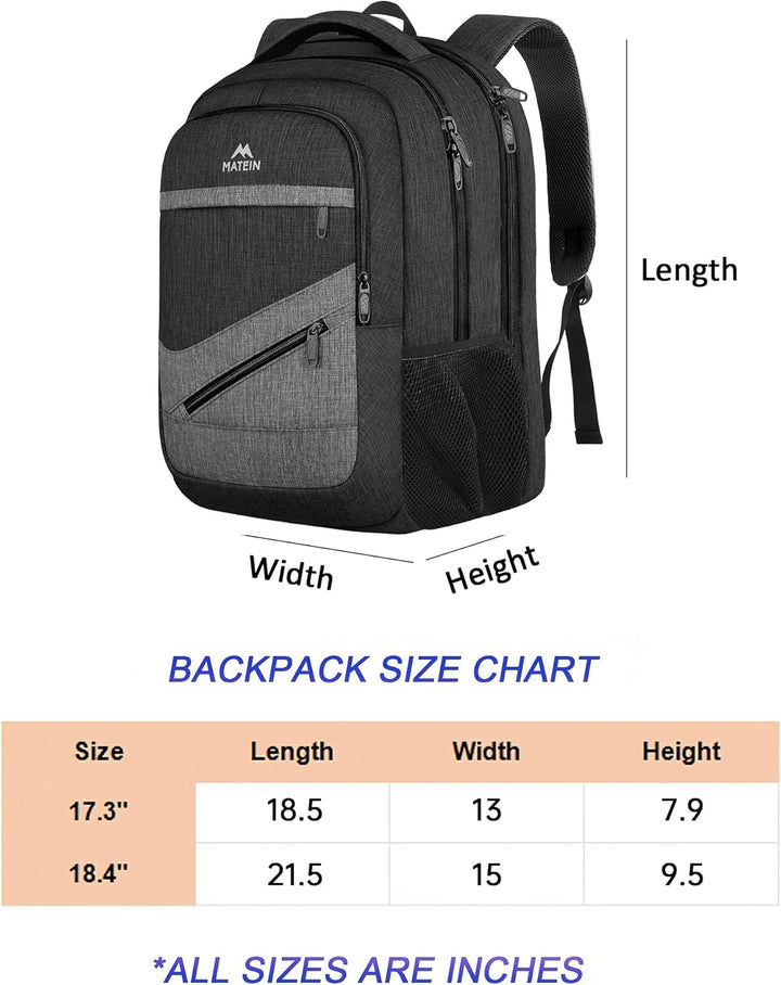 MATEIN Mochila extragrande de viaje para laptop de 50 L, resistente...