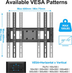 Soporte de pared para TV de movimiento completo para la mayoría de TV plana/curvada de 26"-70", soporte con inclinación giratoria con brazos articulados dobles, soporta 100 libras, VESA máx