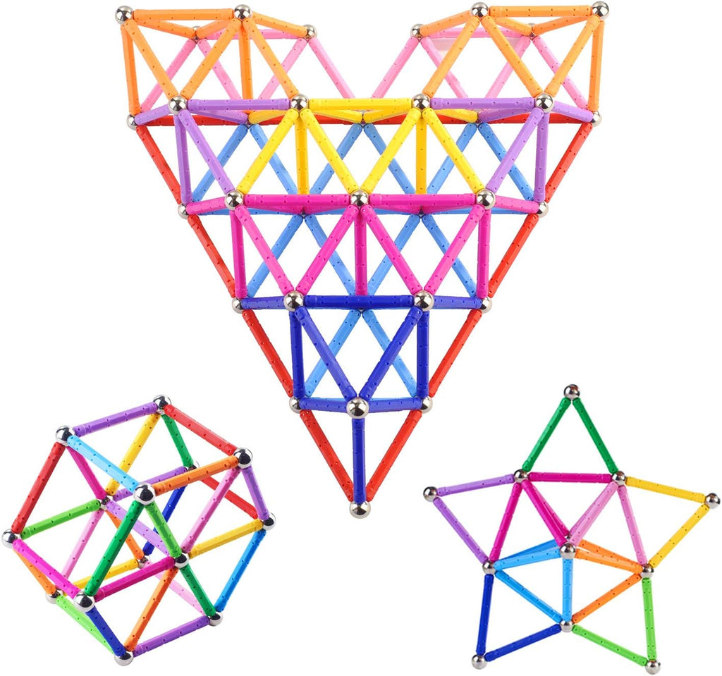 Juego de 310 piezas de palos de construcción magnéticos, juguetes educativos magnéticos, bloques magnéticos, juego de juguetes apilables para niños y adultos, juguete de construcción no tóxico, rompecabezas 3D con bolsa de almacenamiento