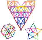 Juego de 310 piezas de palos de construcción magnéticos, juguetes educativos magnéticos, bloques magnéticos, juego de juguetes apilables para niños y adultos, juguete de construcción no tóxico, rompecabezas 3D con bolsa de almacenamiento