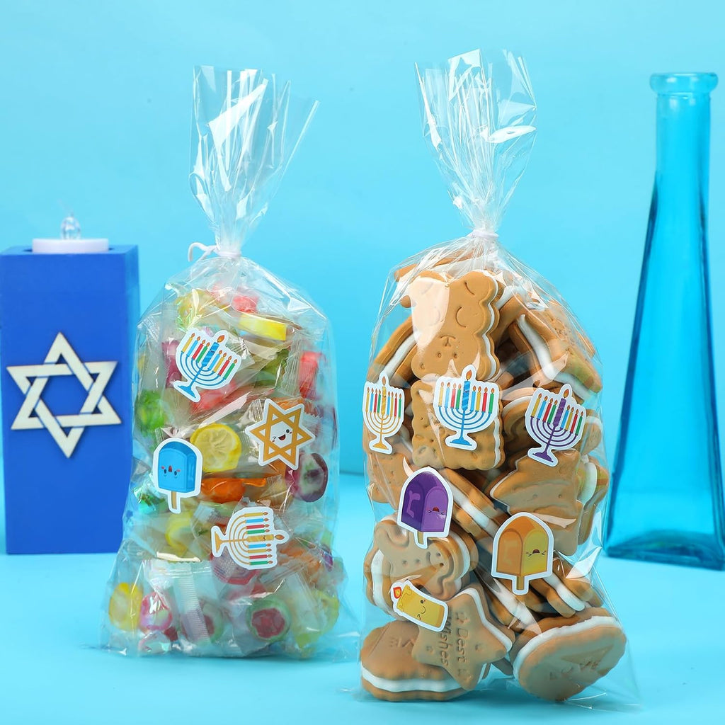 1000 calcomanías de Hanukkah para niños, calcomanías de Hanukkah para niños, calcomanías redondas autoadhesivas para decoraciones temáticas de Hanukkah, suministros de bolsas de regalo, 9