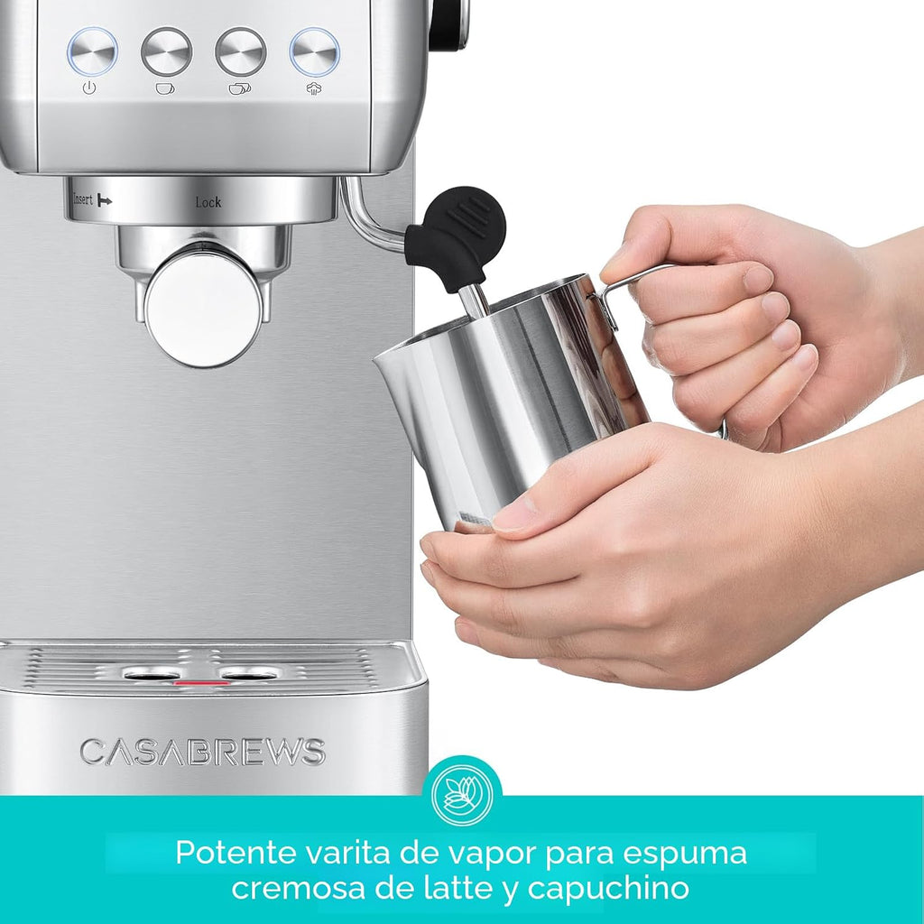 CASABREWS Máquina de café espresso de acero inoxidable 3700 Essential con