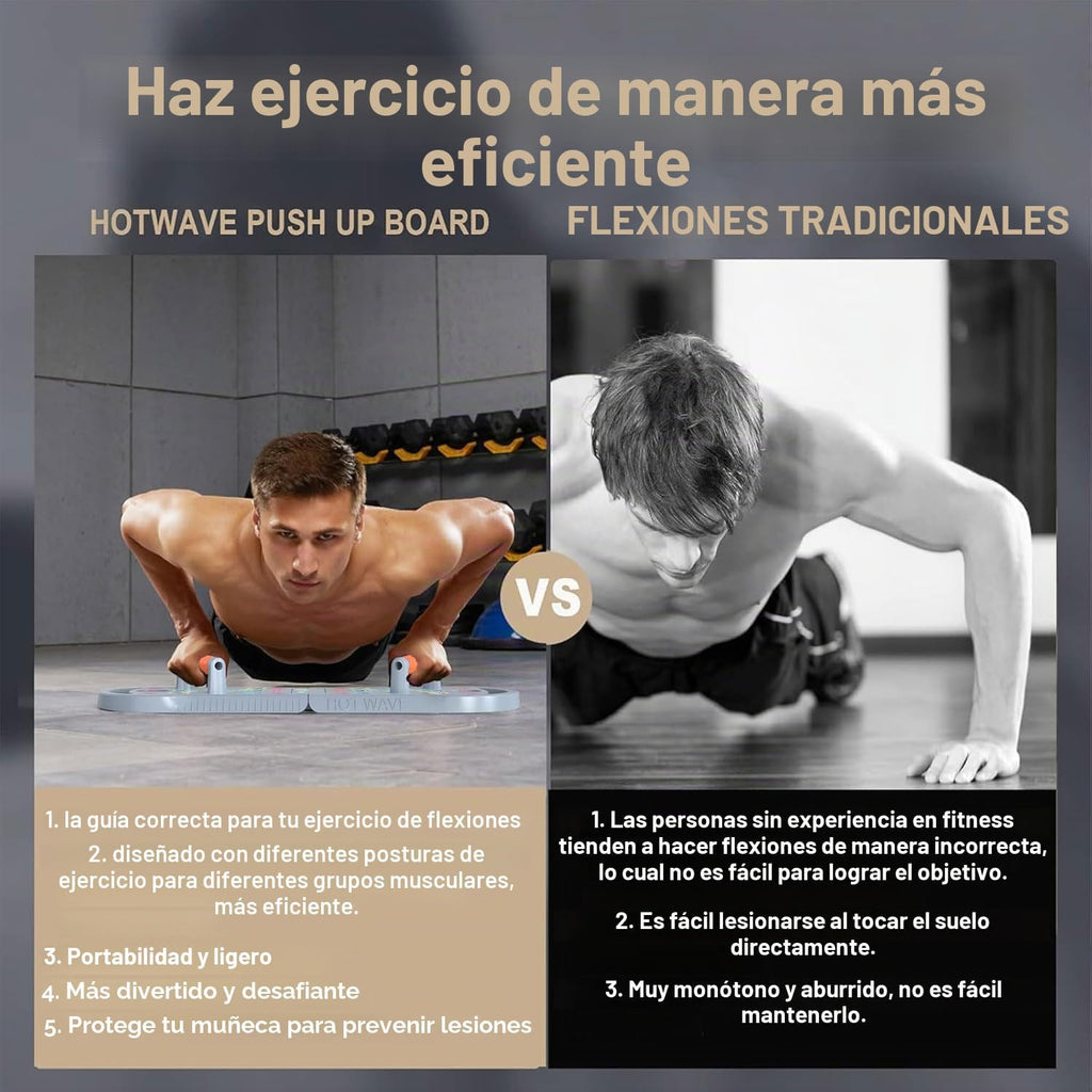 Tabla de Flexiones Push Up, Tabla de Flexiones Portátil, Barra de Flexiones Plegable 20 en 1