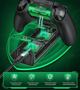 Upgraded Controller Charger Station with 2x5520mWh Rechargeable Bat...