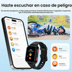 Reloj inteligente K9 para niños, 4G AI reloj inteligente para niños con rastreador GPS, reloj de teléfono, videollamadas, AMOLED de 1.78 pulgadas, SOS, modo escolar, IP68 impermeable