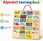 Tablero de actividades con interruptores de luz LED, juguetes Montessori para niños pequeños de 1 a 3 años, tablero de actividades sensoriales de madera, juguete de aprendizaje de viaje para niños y