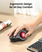Ratón Trackball Inalámbrico ProtoArc, EM01 NL Ergonómico Bluetooth...