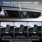 Difusor de ambientador de automóvil, ambientador inteligente para automóvil con tres modos de luz ajustables, aromatizante recargable para carro con 8 piezas de aceite esencial, de larga duración