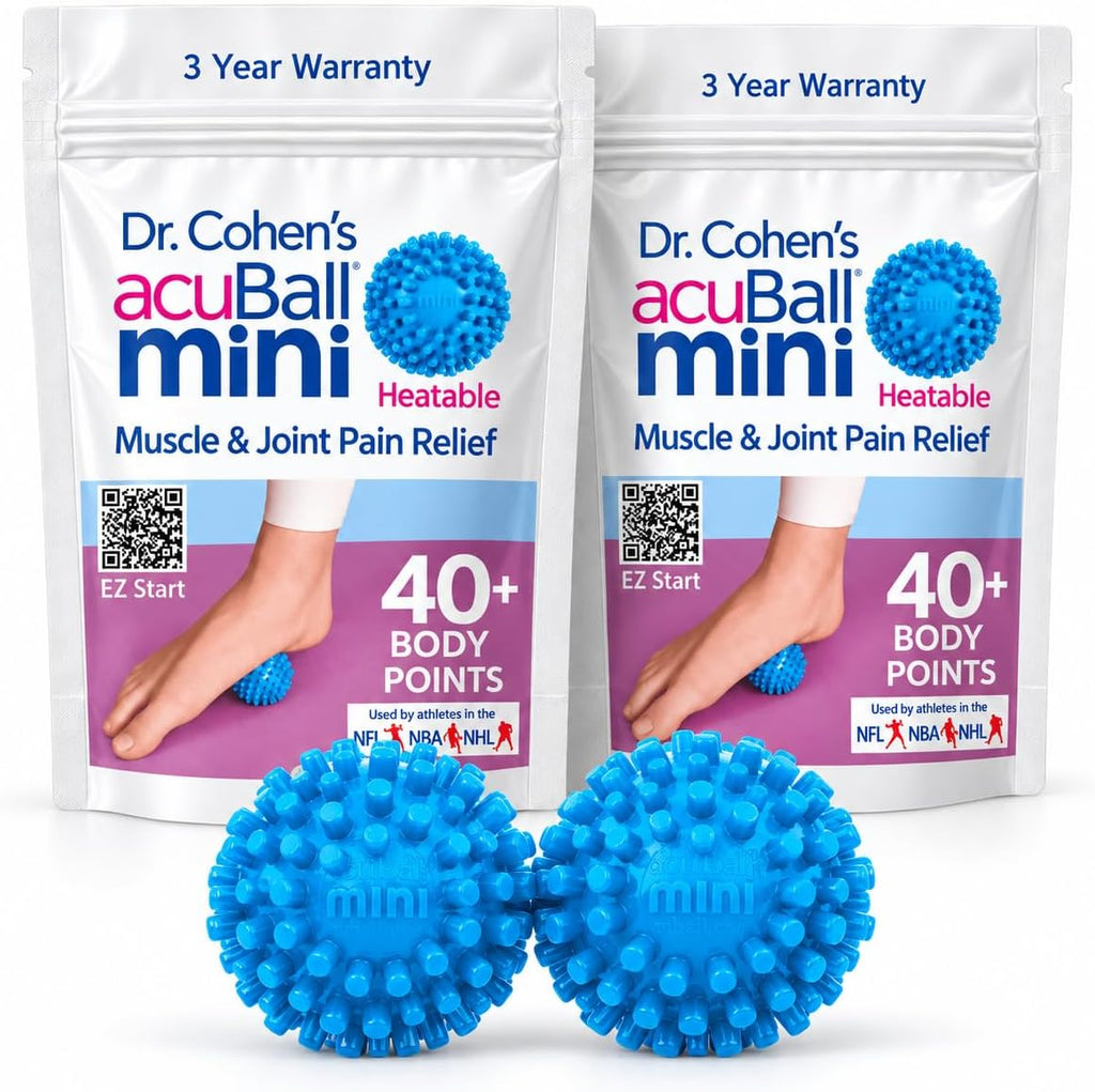 Dr. Cohen's acuball Mini bola de masaje calentable, paquete de 2, juego de