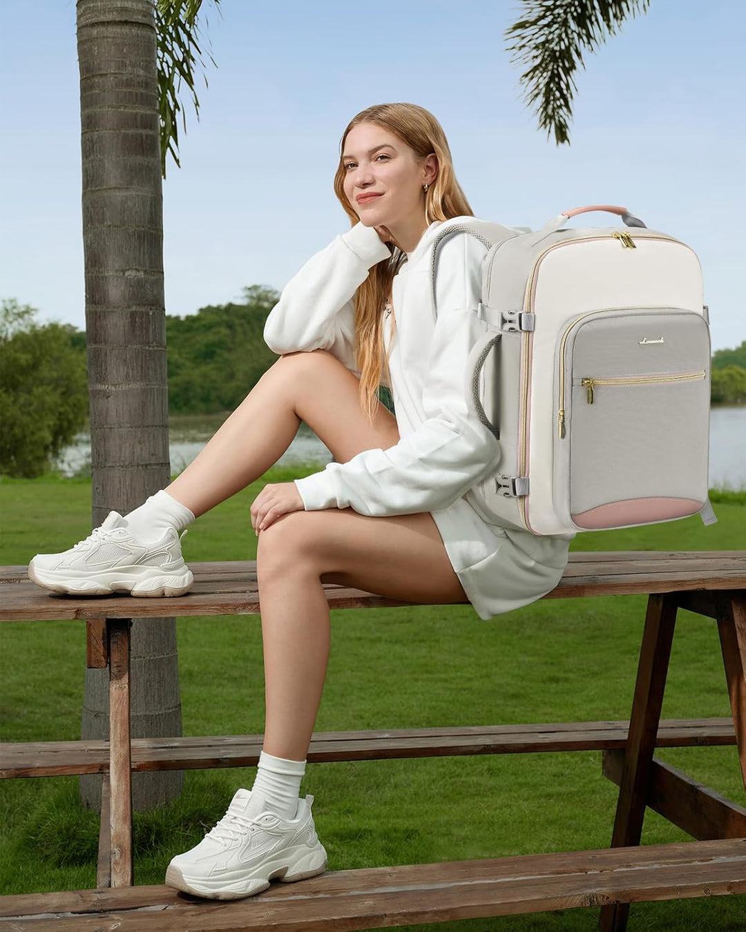LOVEVOOK Mochila de equipaje de mano artículo personal bolsa de via...