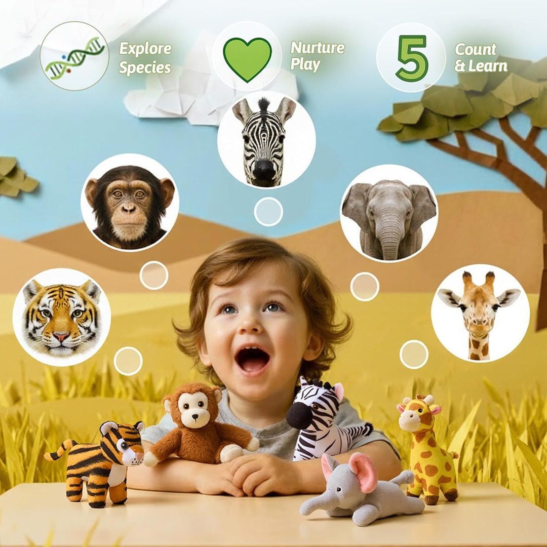 OUOZZZ Juguetes para niños de 1, 2 y 3 años, juego de animales de p...