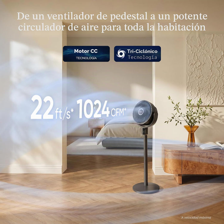 LEVOIT Ventilador de pie para dormitorio, ventilador de pedestal os...