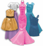 Tara Toys Barbie Sé una verdadera diseñadora de modas Set clásico de kit de ropa de muñeca DIY para niñas con tela, cintas, pegatinas y libro de bocetos Juguetes de moda creativa para niñas de 6 años