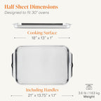 Hestan OvenBond - Bandeja de media hoja de acero inoxidable de tres capas
