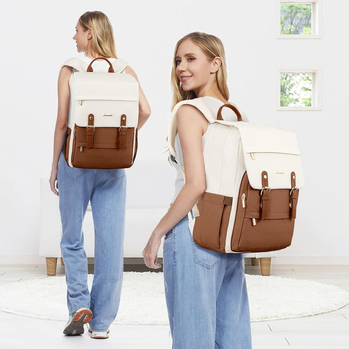 LOVEVOOK Mochila de viaje para computadora portátil para mujer, moc...
