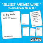 Kids Create Absurdity - Juego de cartas divertido para niños, juego familiar, risa hasta que llores, un divertido juego de cartas para rellenar el espacio en blanco para edades de 6 a 12 años