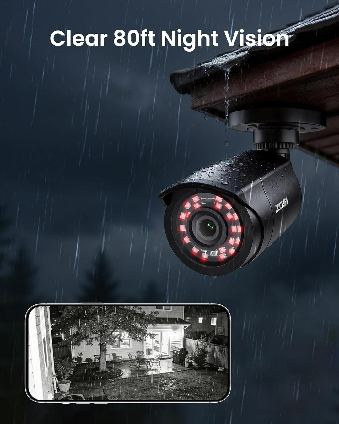 ZOSI Sistema de cámara de seguridad 16 canales 1080P con disco duro...