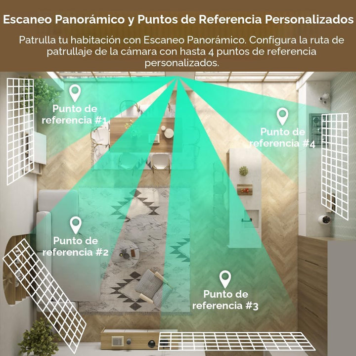 WYZE Duo Cam Pan IP65 2K 360° Pan\/Tilt Cámara de seguridad intelig...