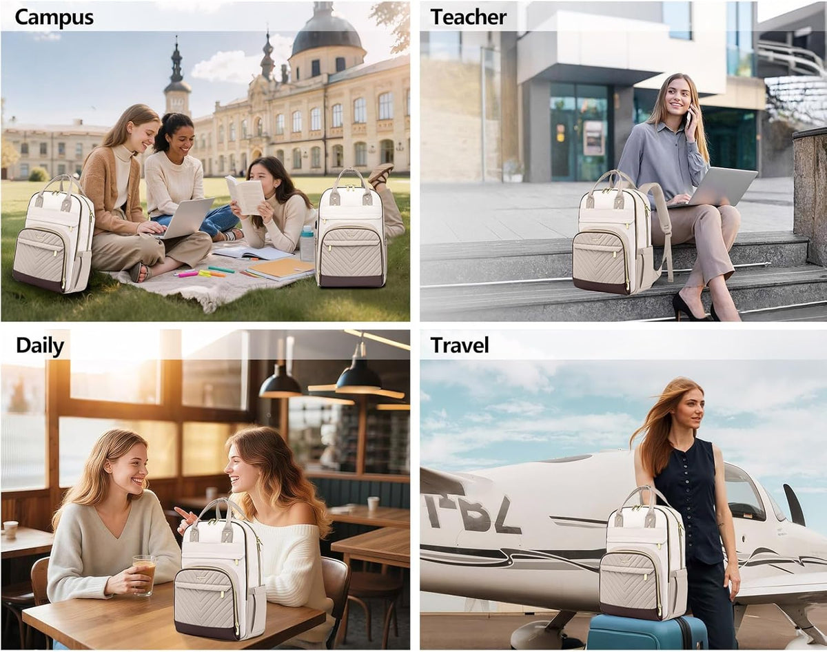 Mochila para laptop para mujer, bolsa de trabajo, mochila de viaje...