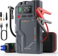 Arrancador de salto con compresor de aire, caja de batería de automóvil de 6500 A, paquete de potencia máxima con inflador digital de neumáticos de 150 PSI, cargador de coche portátil para
