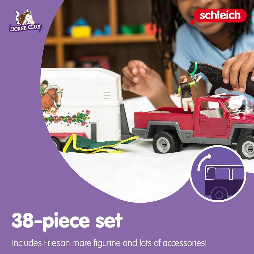 Schleich Horse Club - Juego de caballos de 38 piezas, camión y remolque - 5