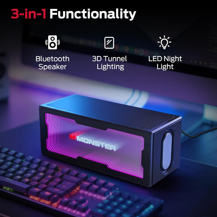 Monster Altavoz Bluetooth S280, sonido estéreo de 40 W, graves prof...