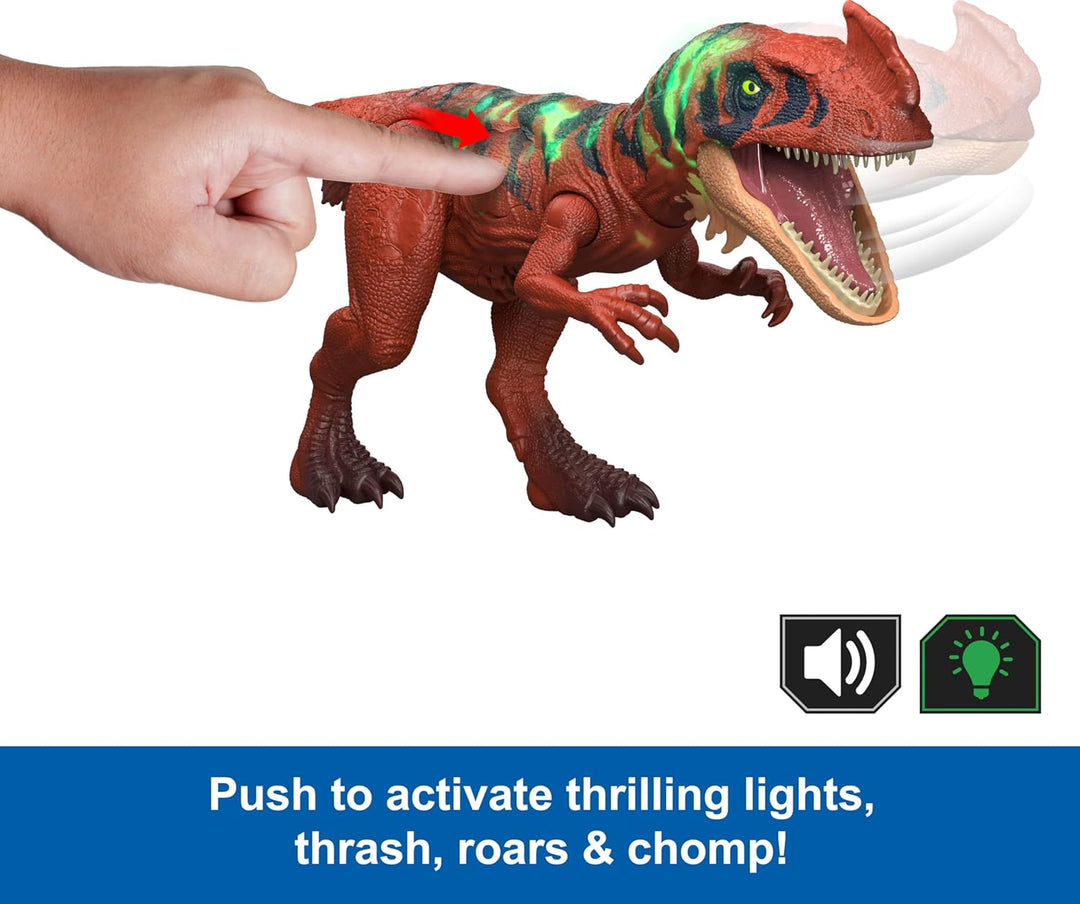 Mattel Jurassic World Wild Roar Afrovenator - Figura de acción de d...