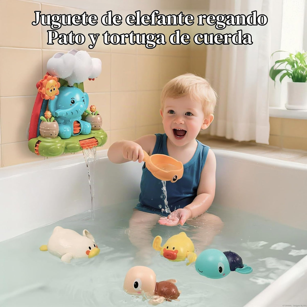 Juguetes de baño TUMAMA - Jardín y ducha de elefante