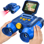 Binoculares para niños con cámara de visión nocturna, telescopio para niños, zoom óptico 10X, telescopio de aventuras mágicas, juguetes de telescopio, regalos para niños y niñas de 3, 4, 5, 6
