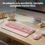 Combo de teclado y mouse inalámbricos, reposamuñecas magnético suav...