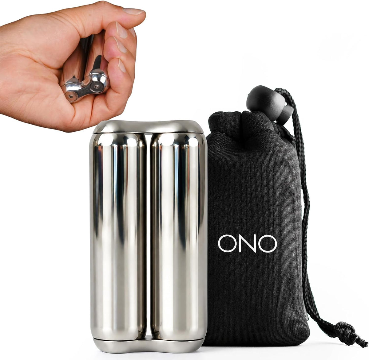 ONO Roller - Juguete antiestrés de mano para adultos | Ayuda a aliviar el estrés, la ansiedad, la tensión | Promueve la concentración, la claridad | Diseño compacto y portátil (natural, tamaño