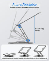 Soporte Ajustable para Laptop de Escritorio con Base de 360°, Eleva...