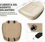 Funda de asiento de coche para piel sintética de lujo y comodidad