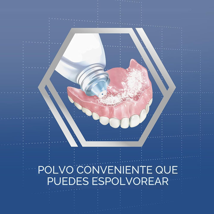 Super Poligrip - Polvo adhesivo extra fuerte para dentaduras, polvo...