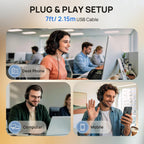 Yealink Auriculares con cable UH48 SE ANC, USB-C/A, controles en línea, 6