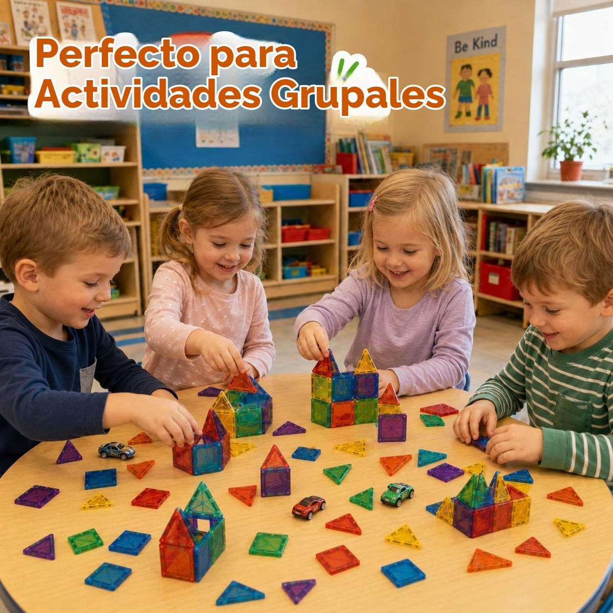 Juego de 93 miniazulejos magnéticos con 12 coches, bloques de construcción
