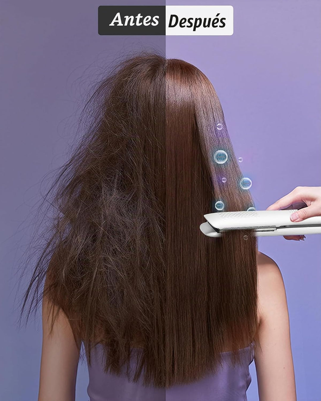 TSUYAGLA Plancha alisadora de pelo 2 en 1 de doble voltaje, plancha...