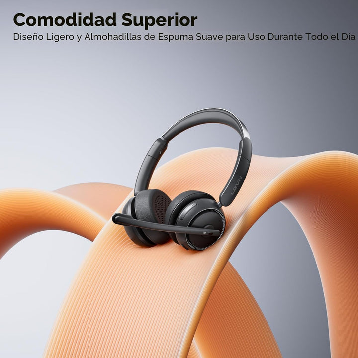 Auriculares inalámbricos con micrófono para el trabajo, auriculares...