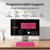 Kisnt KN85 Teclado mecánico silencioso inalámbrico, diseño del 75%,...