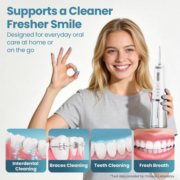 Onlyone - Irrigador dental con presión de agua ajustable para el cu...