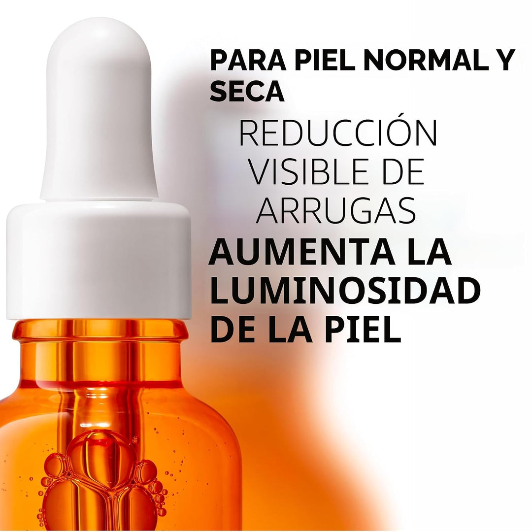La Roche-Posay Suero puro de Vitamina C al 12% para cara con ácido...