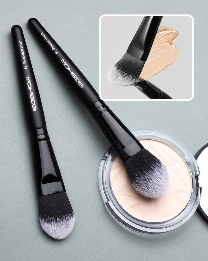 EIGSHOW Juego de 5 brochas de maquillaje diario para base, polvo y...