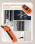Buscador de disyuntores y probador de salida GFCI con pantalla LCD digital, herramienta de trazador de circuitos eléctricos de 90-135 V para electricistas/bricolaje - Ligero (incluye baterías
