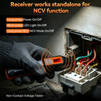 Detector de Interruptor Automático con Probador de Enchufe GFCI, Probador de Voltaje sin Contacto NCV