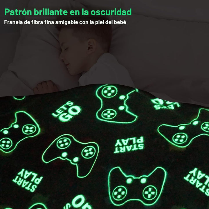 Jekeno Manta para Juegos que Brilla en la Oscuridad, Manta de Tiro...