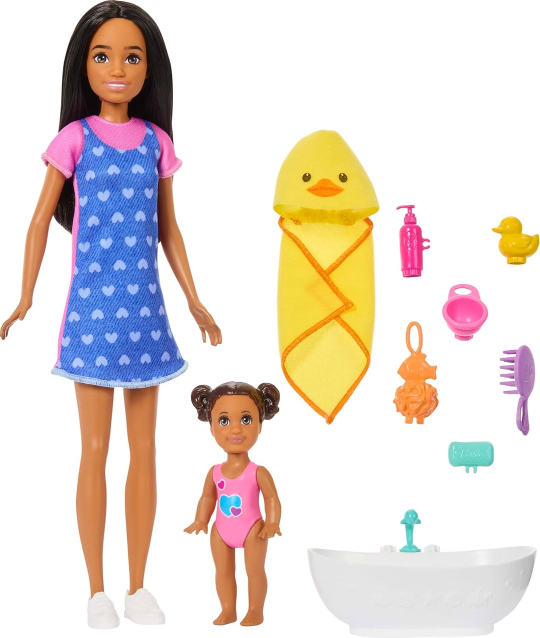 Barbie Skipper Babysitters, Inc. Set de juego con muñeca morena, mu...