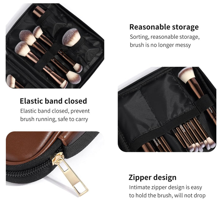 MAANGE Juego de 20 brochas de maquillaje con bolsa, brocha Kabuki d...