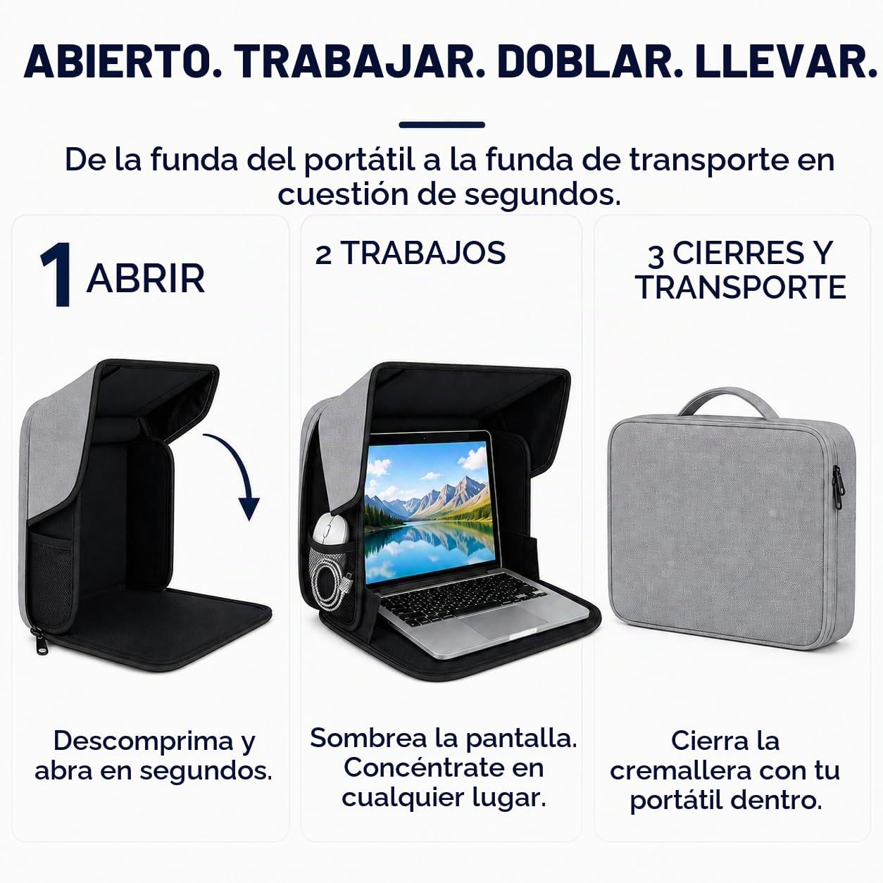 Parasol para laptop actualizado 2026 para trabajar al aire libre, s...
